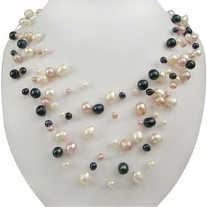 NWT trip colour freshwater pearl necklace